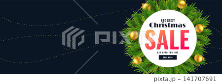 christmas season sale banner with text space christmas season sale banner with text space 141707691