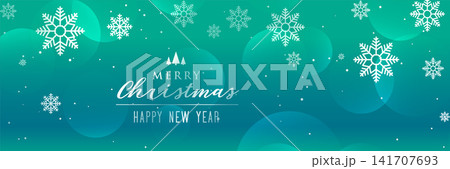 shiny beautiful snowflakes banner design 141707693