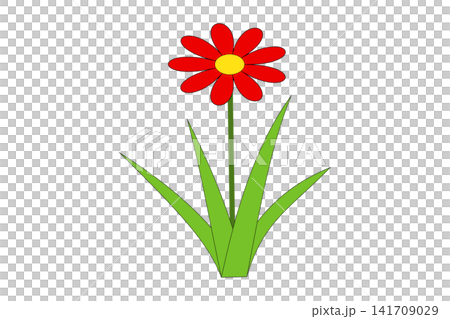 Illustration of grass with red flowers Illustration of grass with red flowers 141709029