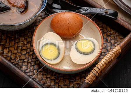 traditional Chinese Spiced Tea Eggs Hard Boiled In Herbal Sauce 141710136