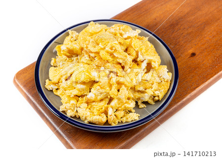 golden Yellow Fluffy Scrambled Eggs Cooked For Morning Breakfast golden Yellow Fluffy Scrambled Eggs Cooked For Morning Breakfast 141710213