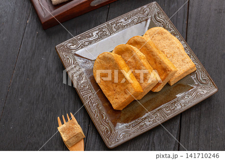 deep Fried Golden Tofu Cubes With Crispy Texture For Asian Dishes deep Fried Golden Tofu Cubes With Crispy Texture For Asian Dishes 141710246