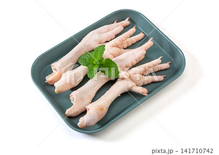 cleaned raw chicken feet prepared for broth and dim sum cleaned raw chicken feet prepared for broth and dim sum 141710742