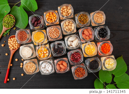 assorted Mixed Grain and Cereal Ingredients assorted Mixed Grain and Cereal Ingredients 141711345