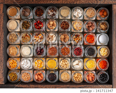 mixed Grains and Traditional Spice Ingredients mixed Grains and Traditional Spice Ingredients 141711347