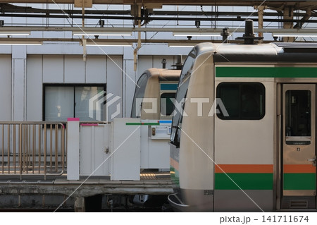 大宮駅に停車中の上野東京ラインの電車 大宮駅に停車中の上野東京ラインの電車 141711674