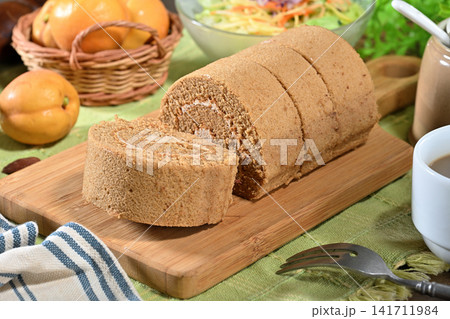 coffee flavored swiss roll 141711984