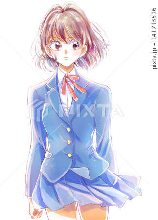 女子学生 立ち絵 強気 女子学生 立ち絵 強気 141713516