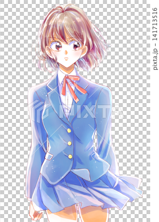 女子学生 立ち絵 強気 女子学生 立ち絵 強気 141713516