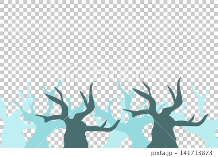 A background of many light blue tree silhouettes A background of many light blue tree silhouettes 141713873