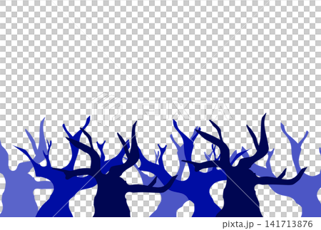 A background of many blue tree silhouettes A background of many blue tree silhouettes 141713876