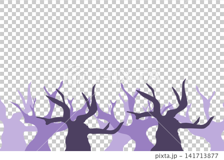 A background of many light purple tree silhouettes 141713877