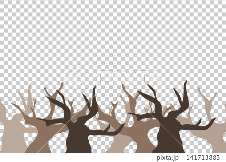 A background of many light brown tree silhouettes A background of many light brown tree silhouettes 141713883