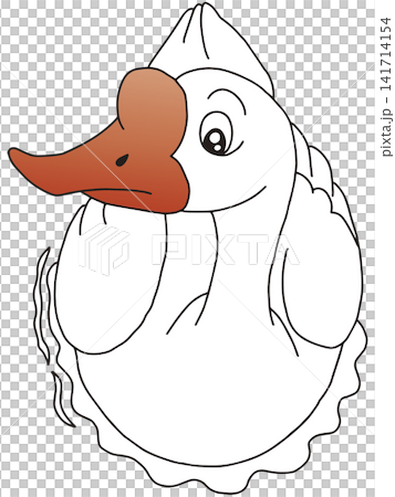 手書き動物イラスト☆ガチョウ 141714154