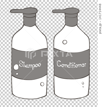 Shampoo and conditioner illustration Shampoo and conditioner illustration 141714448
