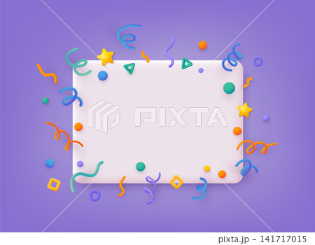 Colorful bright confetti with web page. Festive backdrop. Party design with colorful confetti. 3D Web Vector Illustrations. Colorful bright confetti with web page. Festive backdrop. Party design with colorful confetti. 3D Web Vector Illustrations. 141717015