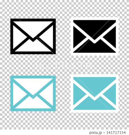 Email icon set: email, message, envelope, E-mail, communication, vector. Email icon set: email, message, envelope, E-mail, communication, vector. 141717154
