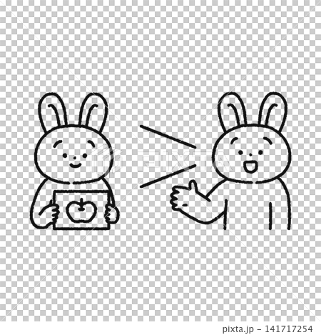 會說話的康復兔(線描圖) 會說話的康復兔(線描圖) 141717254