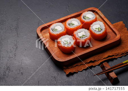Sushi set on plate Sushi set on plate 141717555