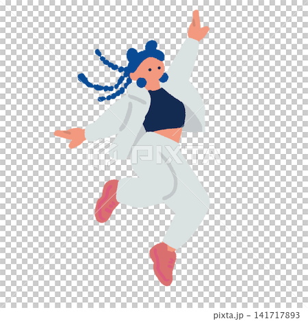 Hand-drawn illustrations of women jumping and dancing. Hand-drawn illustrations of women jumping and dancing. 141717893