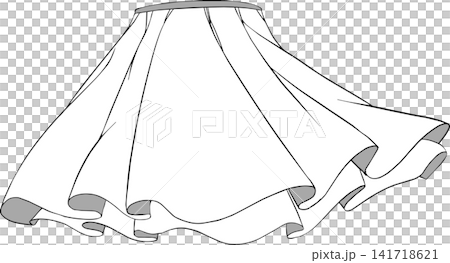 Cute skirt and clothing with frilly decorations illustrations Cute skirt and clothing with frilly decorations illustrations 141718621