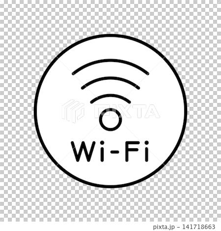 一個簡單的Wi-Fi圖示。 一個簡單的Wi-Fi圖示。 141718663