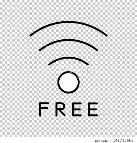 無料Wi-Fi接続スポットを示すアイコン 141718669