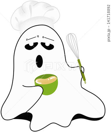 ghost cooking with green bowl ghost cooking with green bowl 141718892