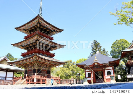 青空に映える三重塔　成田山新勝寺 141719078