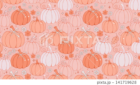 Seamless Pattern Cute Kawaii Flat Vector Pastel Autumn Seamless Pattern Cute Kawaii Flat Vector Pastel Autumn 141719628