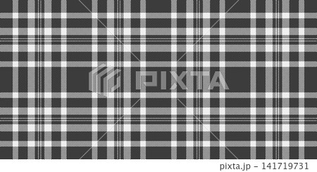 Tartan plaid fabric pattern with a structured check arrangement and a woven fabric texture. Gray and white tones bring classic fabric heritage to a seamless decorative surface for wrapping papers. Tartan plaid fabric pattern with a structured check arrangement and a woven fabric texture. Gray and white tones bring classic fabric heritage to a seamless decorative surface for wrapping papers. 141719731