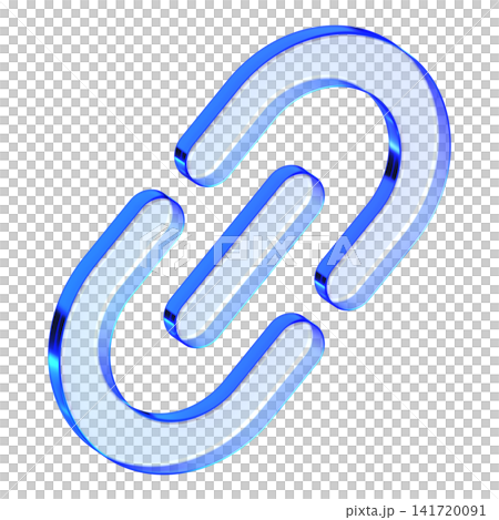 Blue glass link chain icon in glassmorphism style for web URL, functional connection symbol designed for hyperlink, chain association, and website address Blue glass link chain icon in glassmorphism style for web URL, functional connection symbol designed for hyperlink, chain association, and website address 141720091