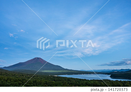 パノラマ台からの山中湖と富士山 141720373