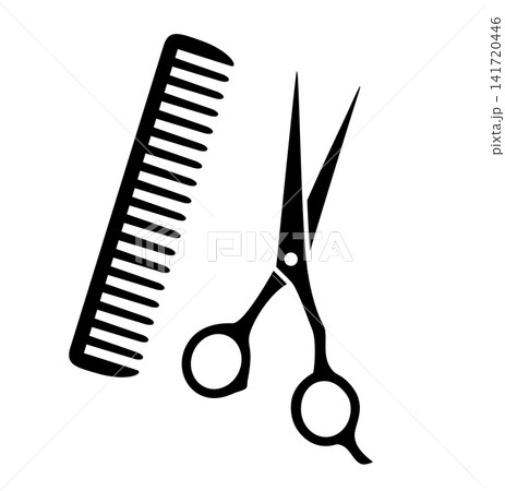 Scissors and comb, hairdresser icon, hair salon sign Scissors and comb, hairdresser icon, hair salon sign 141720446