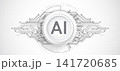 Artificial Intelligence Technology Icon and Advanced Circuit Board Network Concept Design 141720685