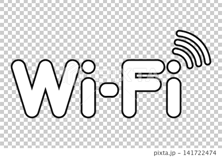 “Wi-Fi”字樣和Wi-Fi訊號圖示。 “Wi-Fi”字樣和Wi-Fi訊號圖示。 141722474