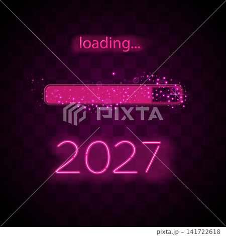 2027 Loading Bar pink Neon Light 141722618
