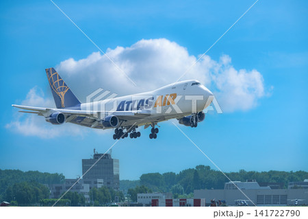 July 30, 2026. Netherlands, Amsterdam. Atlas Air Cargo Plane Landing July 30, 2026. Netherlands, Amsterdam. Atlas Air Cargo Plane Landing 141722790