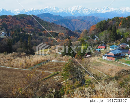 晩秋の長野市大岡の棚田 141723397
