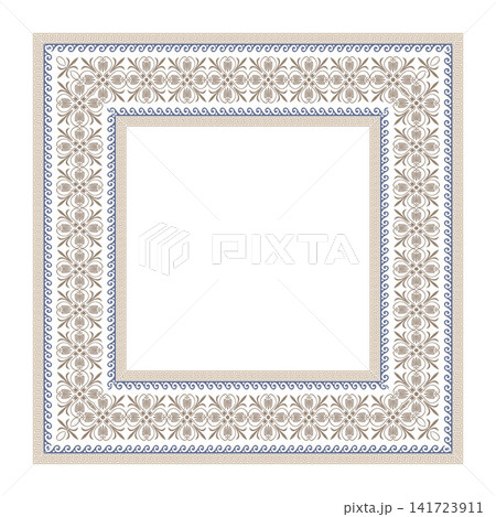 Ornamental border frame pattern. Vintage ornamental border frame. Template frame design for greeting card, wedding invitation, birthday. Ornamental border frame pattern. Vintage ornamental border frame. Template frame design for greeting card, wedding invitation, birthday. 141723911
