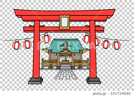 神社祭典的向量插圖 141724080