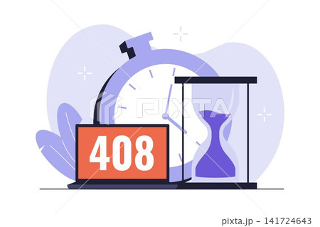 408 Request Timeout Laptop Hourglass Concept 408 Request Timeout Laptop Hourglass Concept 141724643