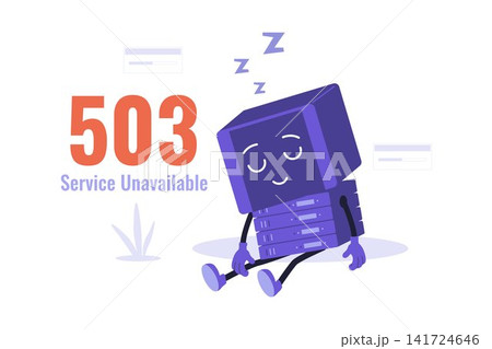 503 Service Unavailable Sleeping Server Concept 503 Service Unavailable Sleeping Server Concept 141724646