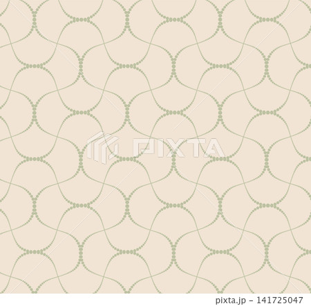 Seamless abstract pattern with delicate dotted wavy lines beige Seamless abstract pattern with delicate dotted wavy lines beige 141725047