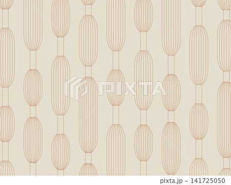 Modern art deco pattern with geometric elongated oval chains beige Modern art deco pattern with geometric elongated oval chains beige 141725050
