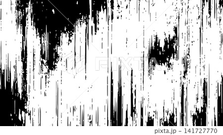 黒と白の荒いペイント風グランジ背景 141727770