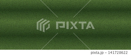 Green field background with soccer gradient and grass grain. Horizontal stripes create an aerial pitch view with rough texture. Panoramic vector green field for web banner or presentation design Green field background with soccer gradient and grass grain. Horizontal stripes create an aerial pitch view with rough texture. Panoramic vector green field for web banner or presentation design 141728622