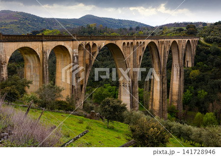 Picturesque view of Guadalupe Viaduct, Extremadura, Spain Picturesque view of Guadalupe Viaduct, Extremadura, Spain 141728946
