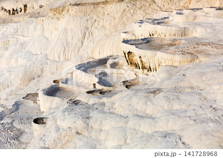 Travertines mountains of Pamukkale in Turkey. Travertines mountains of Pamukkale in Turkey. 141728968