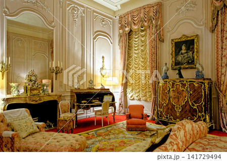 The Grey Drawing Room Interior and Rococo Furnishings at Waddesdon Manor The Grey Drawing Room Interior and Rococo Furnishings at Waddesdon Manor 141729494
